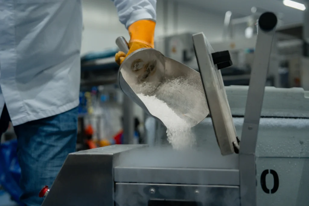 Reiniging van een productiemachine
